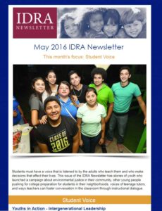 May 2016 IDRA Newsletter – Student Voice