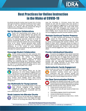 Best Practices For Online Instruction In The Wake Of Covid 19 Idra