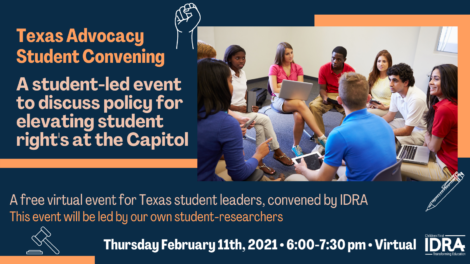 Texas Student Advocacy Covening Feb 2021 graphic