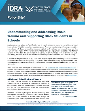 Understanding Racial Trauma and Supporting Black Students IDRA cover_thumb