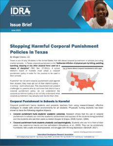 Issue brief cover Stopping Harmful Corporal Punishment Policies in Texas