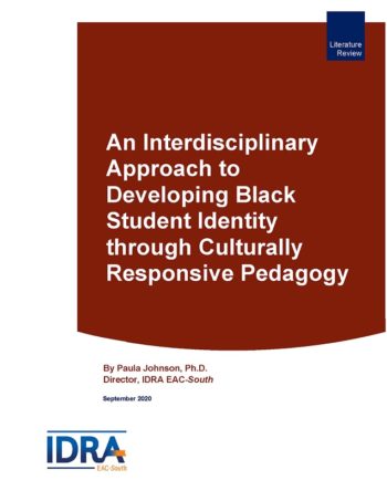 Lit Review - An Interdisciplinary Approach to Developing Black Students Identity cover