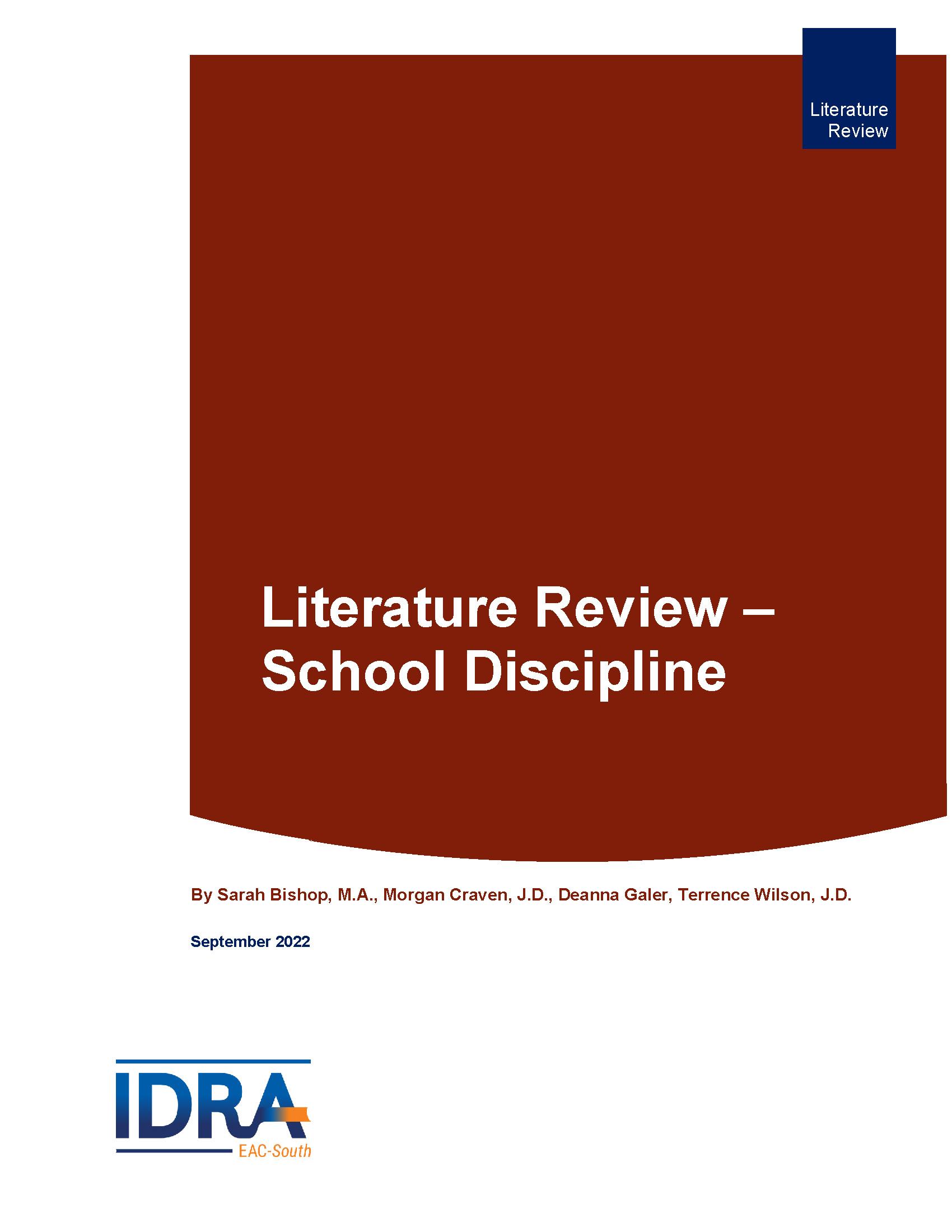 academic discipline literature review