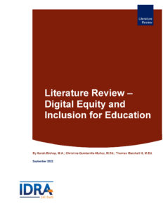 Literature Review –Digital Equity and Inclusion for Education IDRA 2022_Page_01