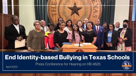 News conference to stop Identity-based Bullying in Texas Schools