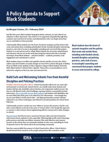 A Policy Agenda to Support Black Students 2024 Feb IDRA