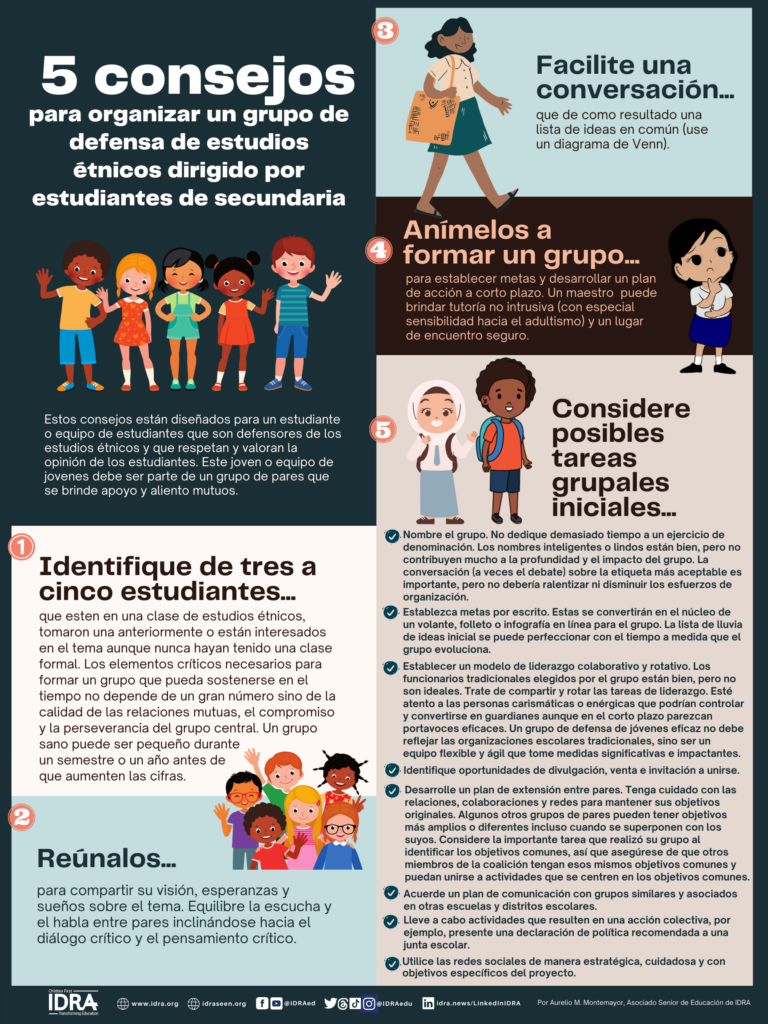 5 Tips for organizing student-led ethnic studies group (Spanish)