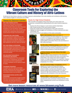 Afro-Latino Teacher Tools handout