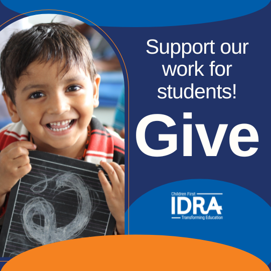 image of boy with donation text