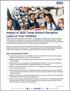 Impact-of-2025-Texas-School-Discipline-Laws-on-Your-Children-IDRA_Cover-sm